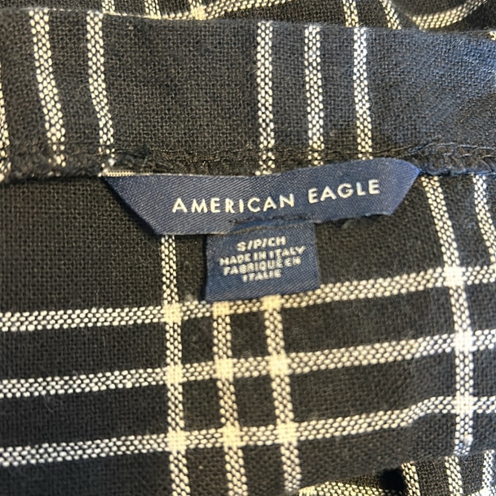 American Eagle Ae Plaid Button Front Jumpsuit - image 6